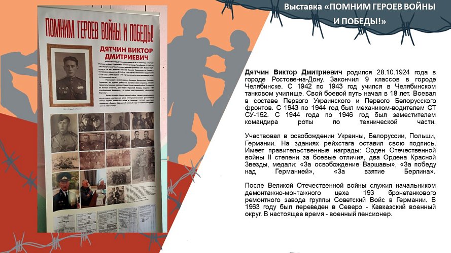 Выставка «ПОМНИМ ГЕРОЕВ ВОЙНЫ И ПОБЕДЫ!» 